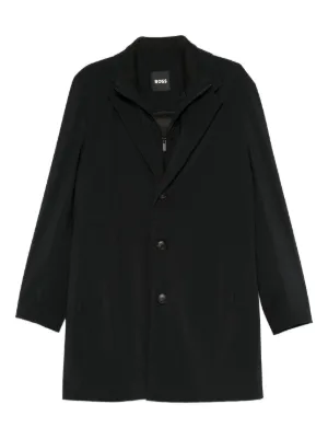 BOSS フェルトコート | ブラック | FARFETCH JP