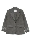 ERMANNO FIRENZE herringbone-pattern blazer - Grey