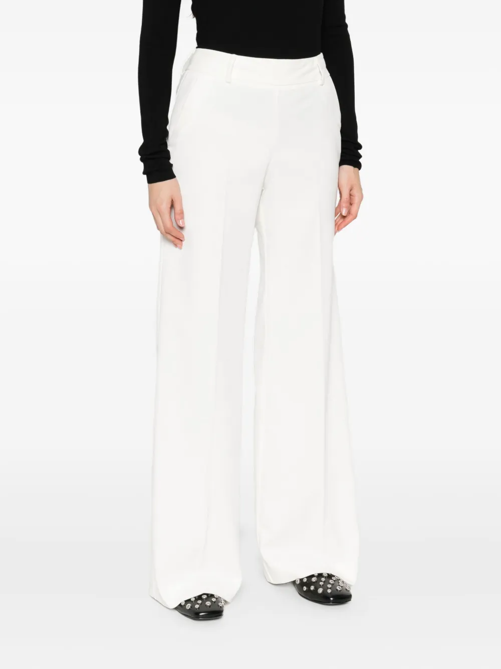 ERMANNO FIRENZE Broek met geplooid detail Wit