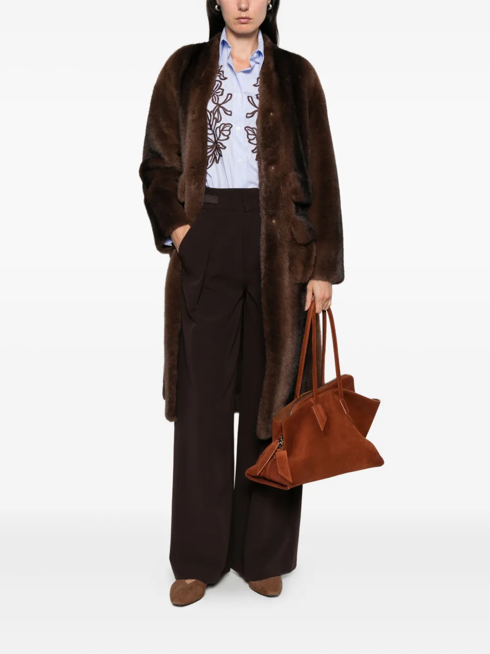 ERMANNO FIRENZE  flap-pocket faux-fur coat | Faux Fur & Shearling Coats | Image 2