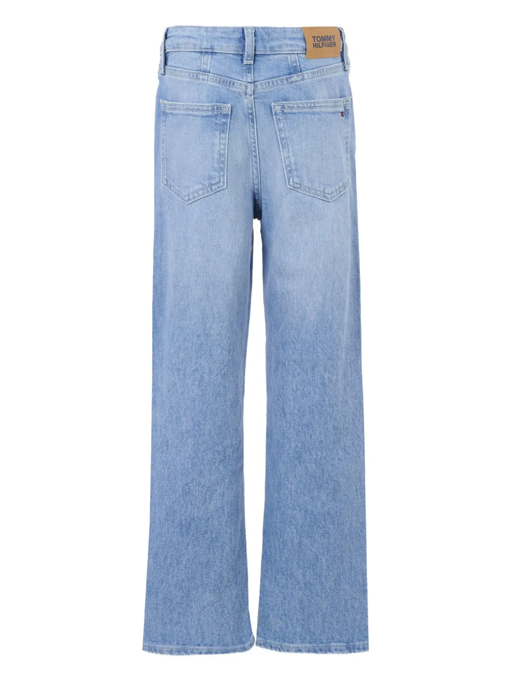 Tommy Hilfiger Junior logo-patch jeans Blauw