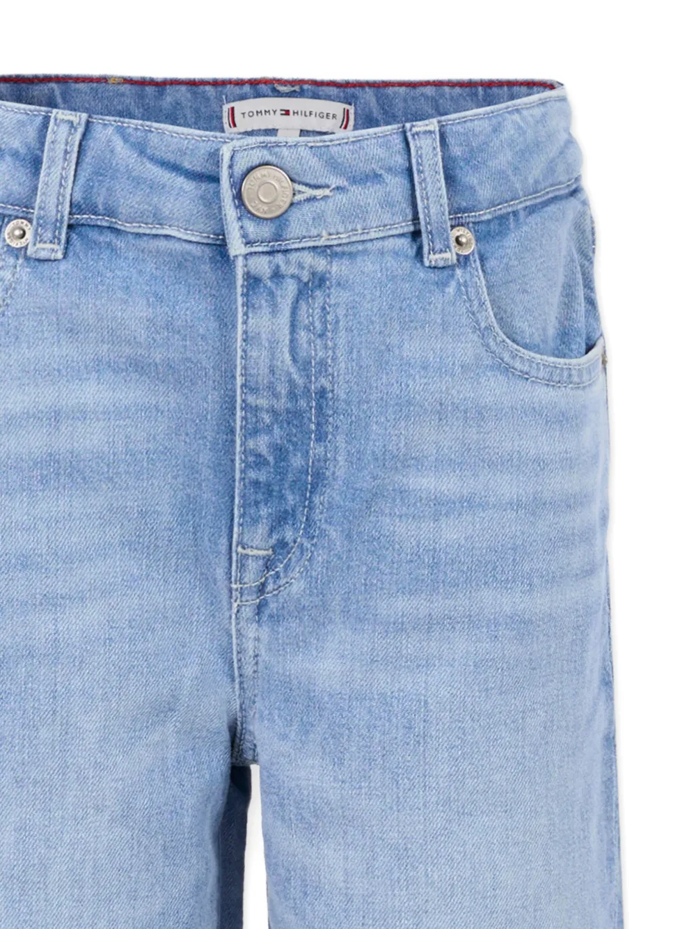 Tommy Hilfiger Junior logo-patch jeans Blauw