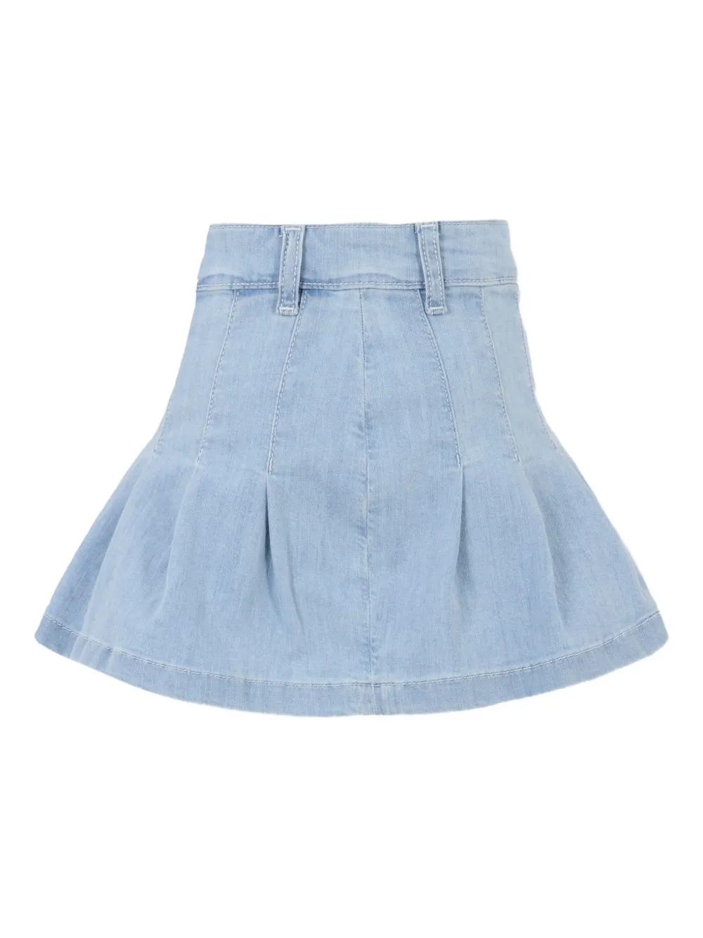 Tommy Hilfiger Junior pleat-detailed denim skirt Blauw