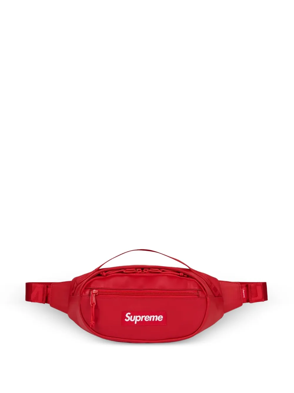 Supreme leather "FW 23 Red" belt bag Rood