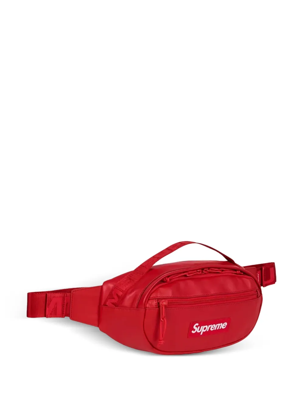 Supreme leather "FW 23 Red" belt bag Rood