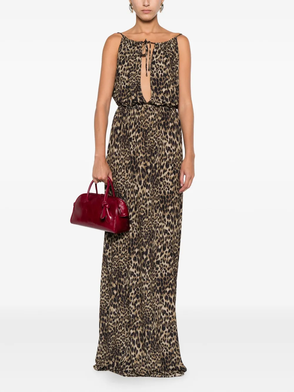 Nili Lotan Maxi-jurk met luipaardprint - Beige