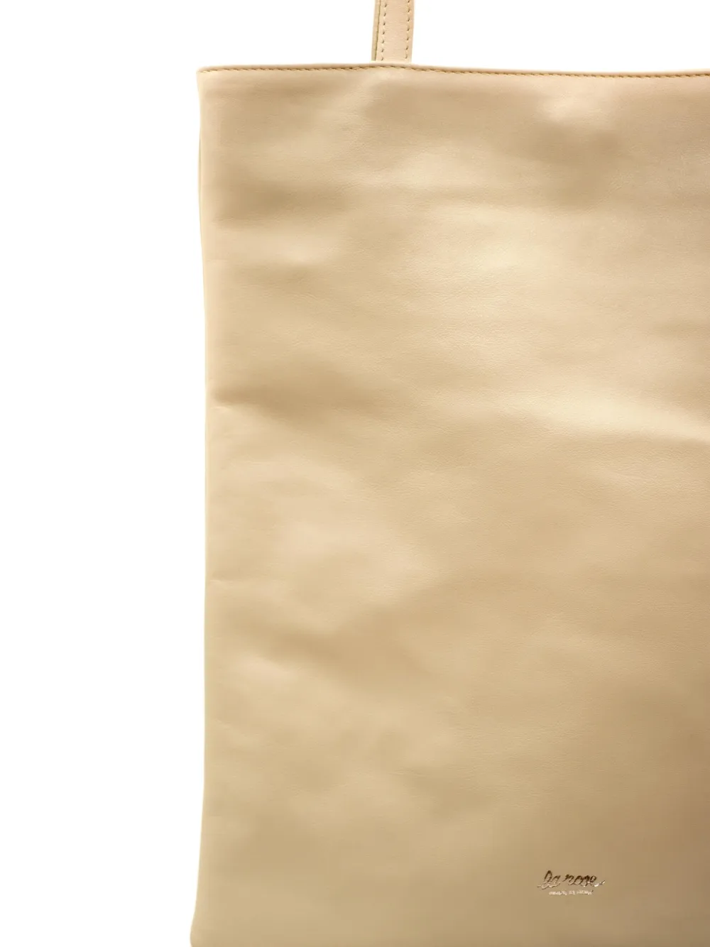 LA ROSE Leren shopper Beige