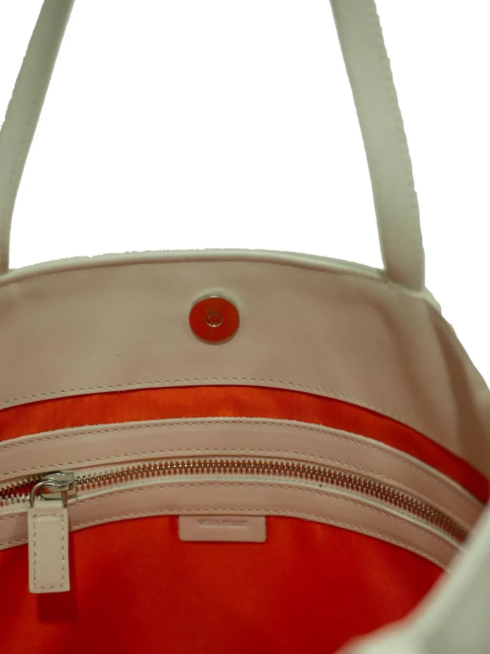 LA ROSE Leren shopper Beige