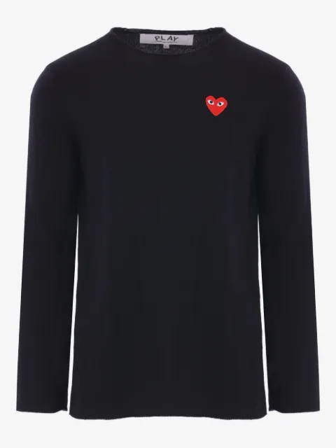 Comme Des Garçons Play heart-logo wool sweater