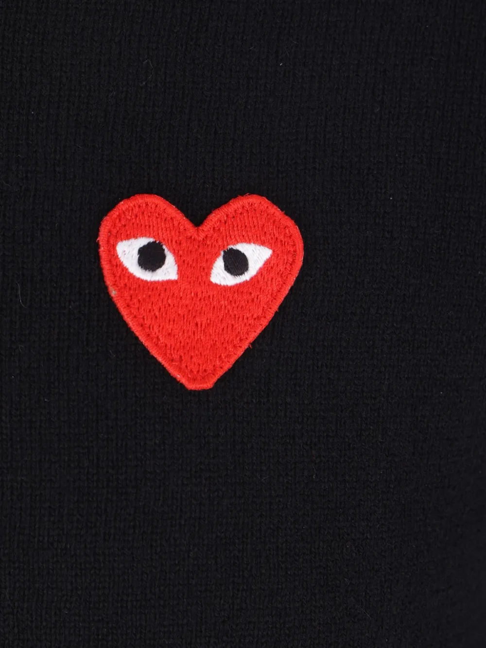 Comme Des Garçons Play Wollen trui met logo Zwart