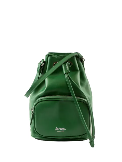 LA ROSE zip leather bucket bag