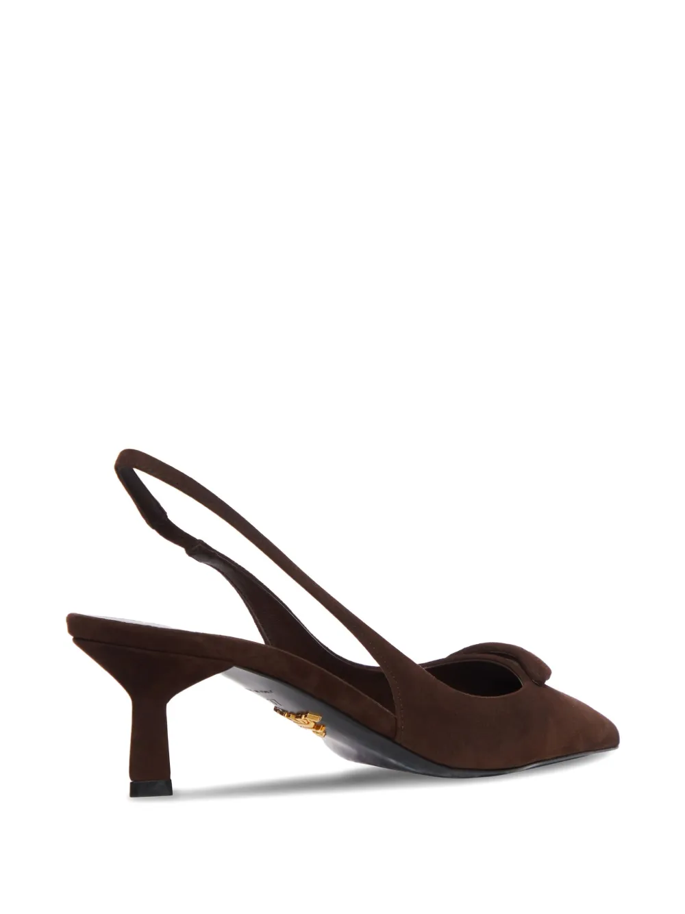 Prada Slingback pumps met logo Bruin