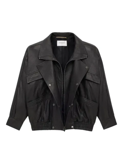 Saint Laurent leather bomber jacket