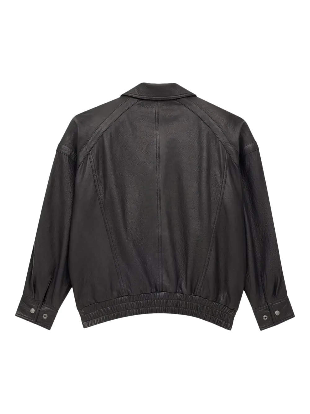 Saint Laurent leather bomber jacket Zwart