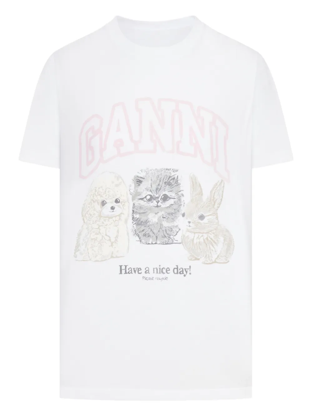 cotton animal-print T-shirt