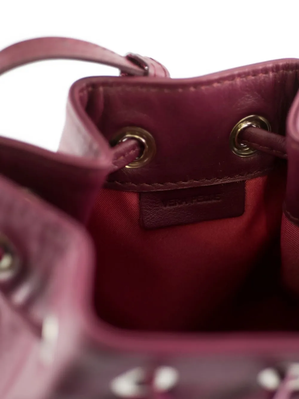 La Rose Drawstring Zip Bucket Bag In Purple