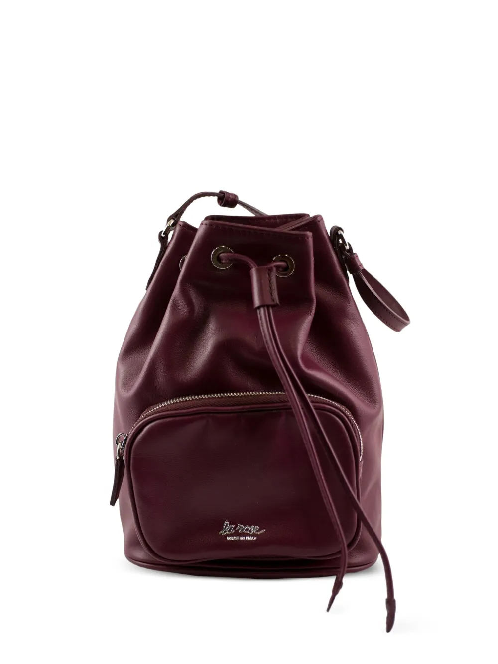 LA ROSE drawstring zip bucket bag | Purple | Image 1