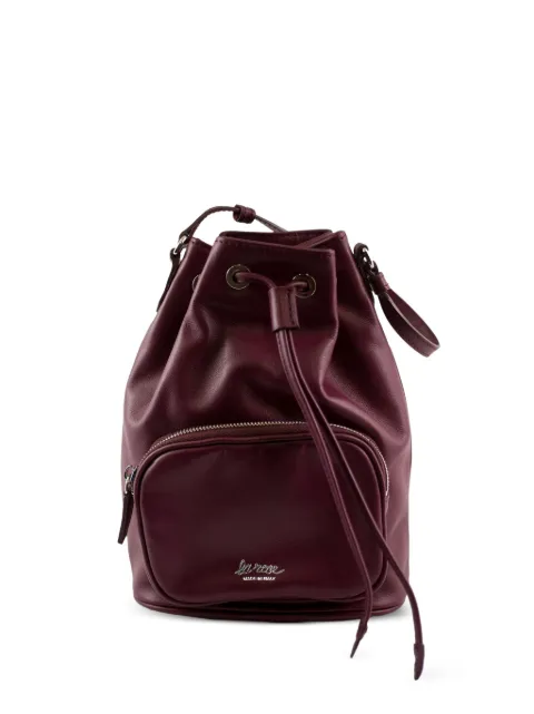 LA ROSE drawstring zip bucket bag