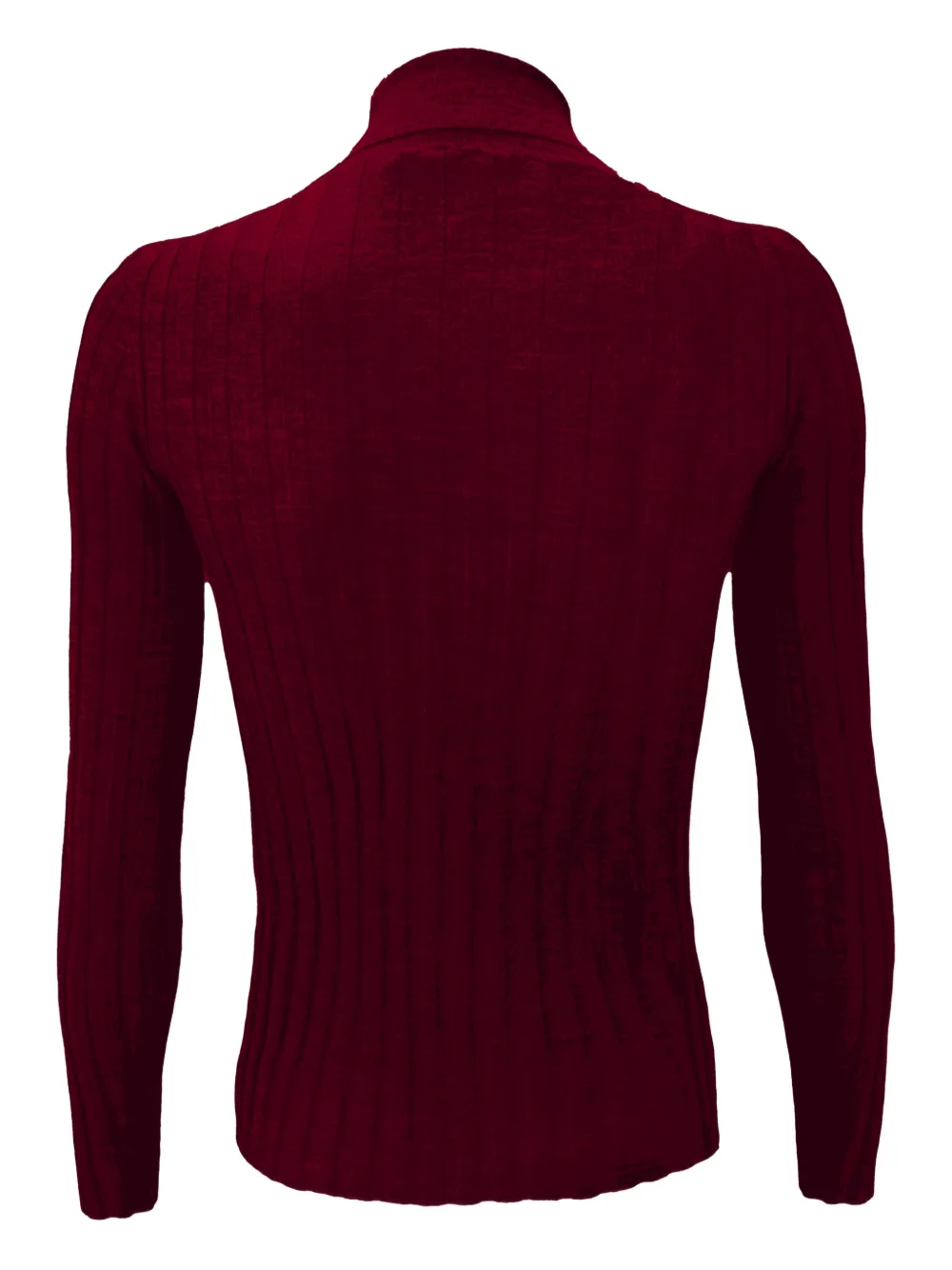 La Rose Ribbed High-neck Sweater In Red