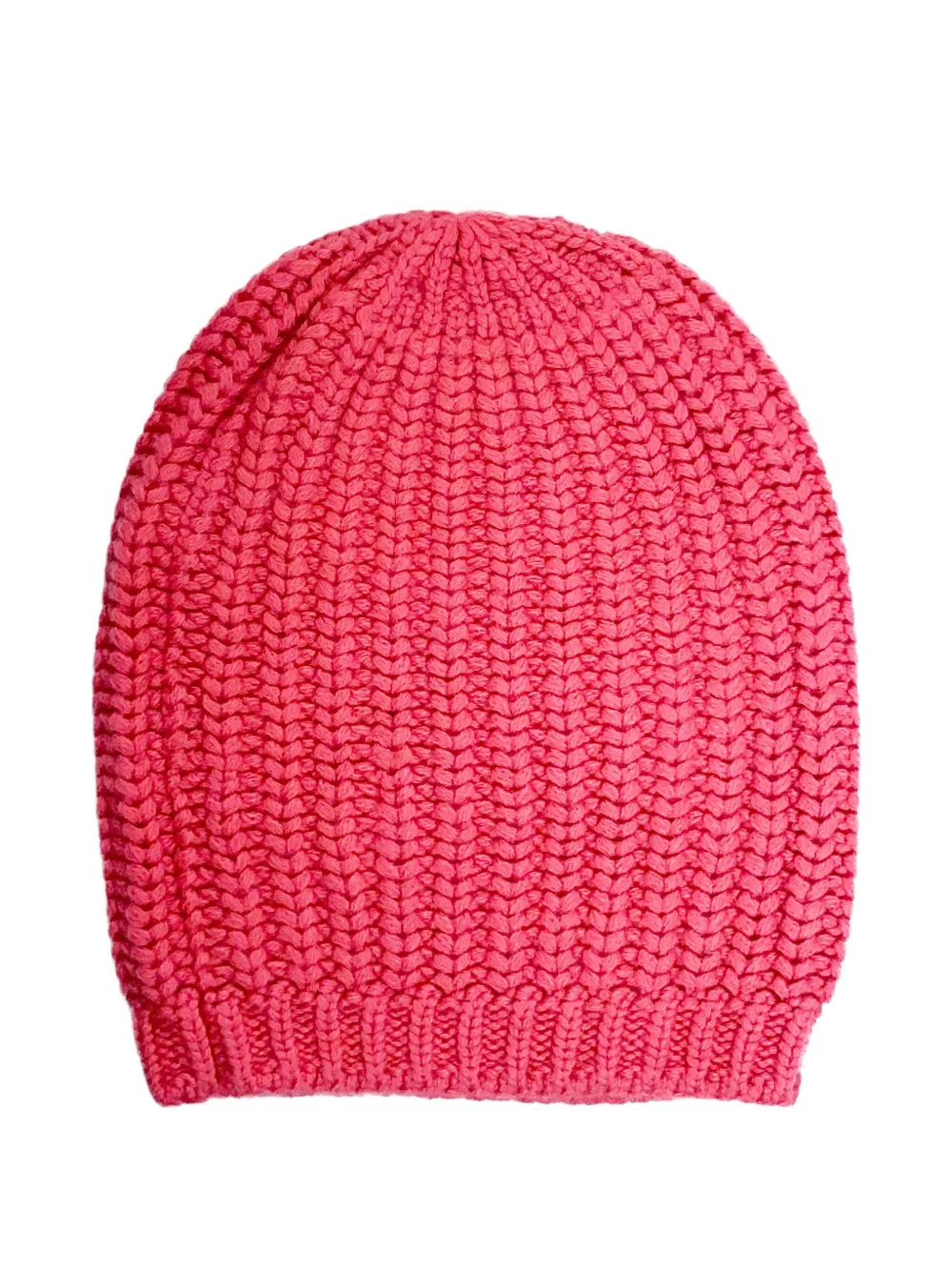 La Rose Cash Costa Corto Ribbed Beanie In Pink