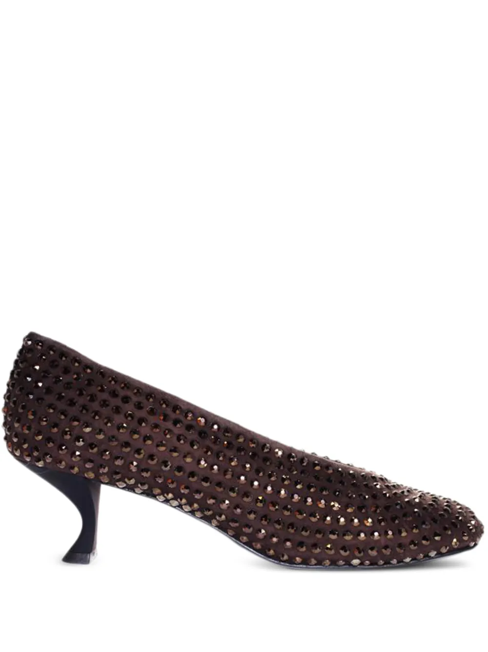 La Rose 50mm Crystal-embellished Pumps In Brown
