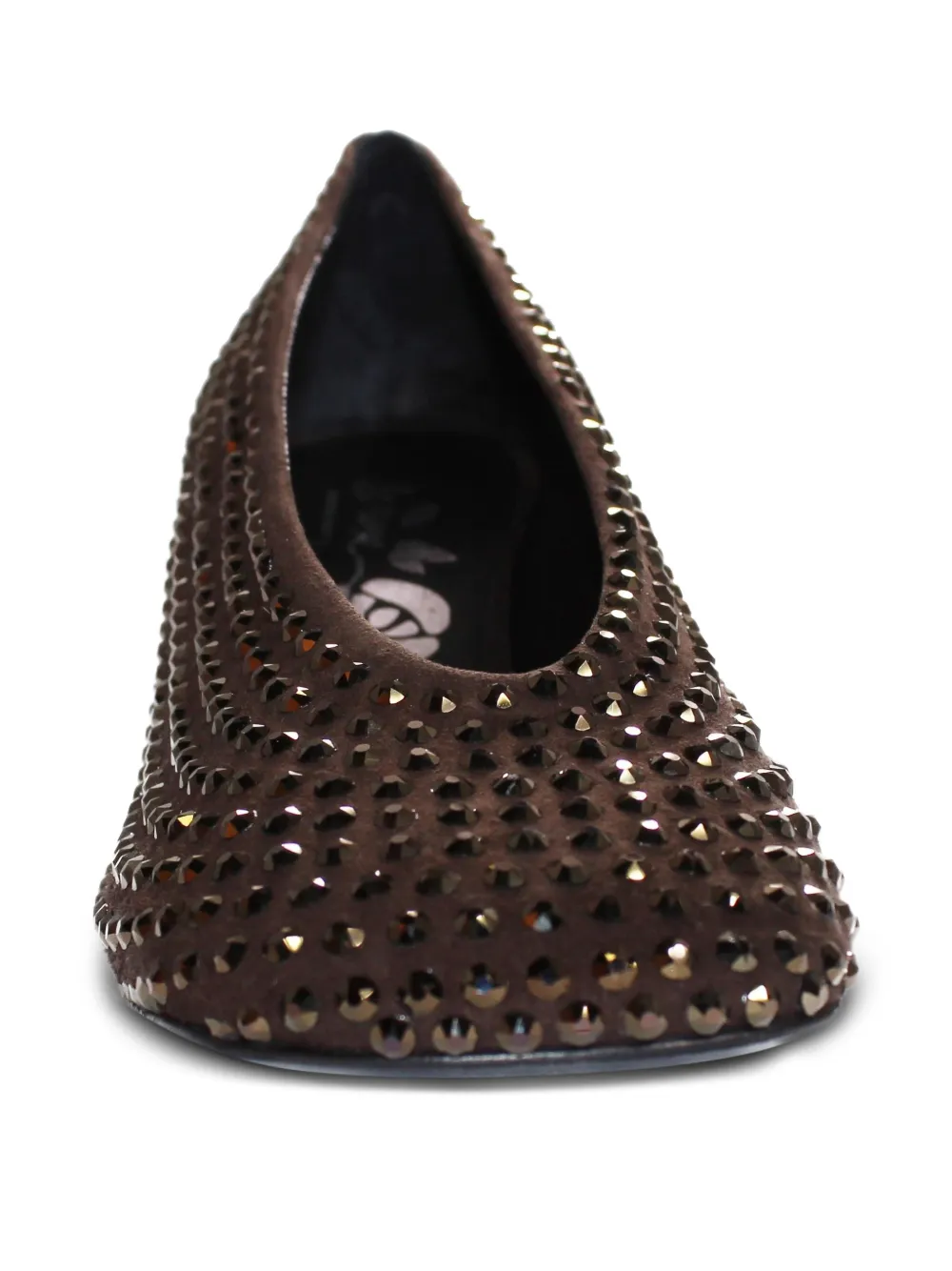 La Rose 50mm Crystal-embellished Pumps In Brown