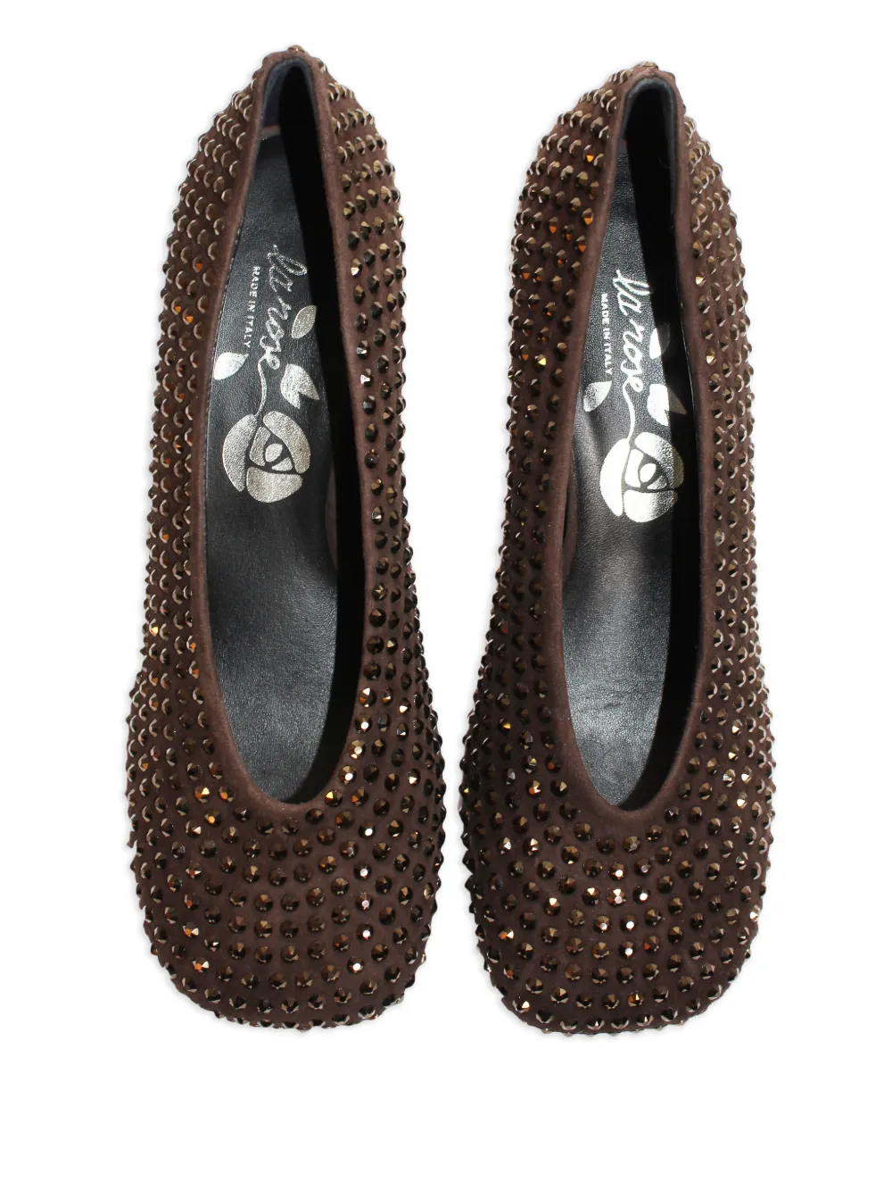 La Rose 50mm Crystal-embellished Pumps In Brown