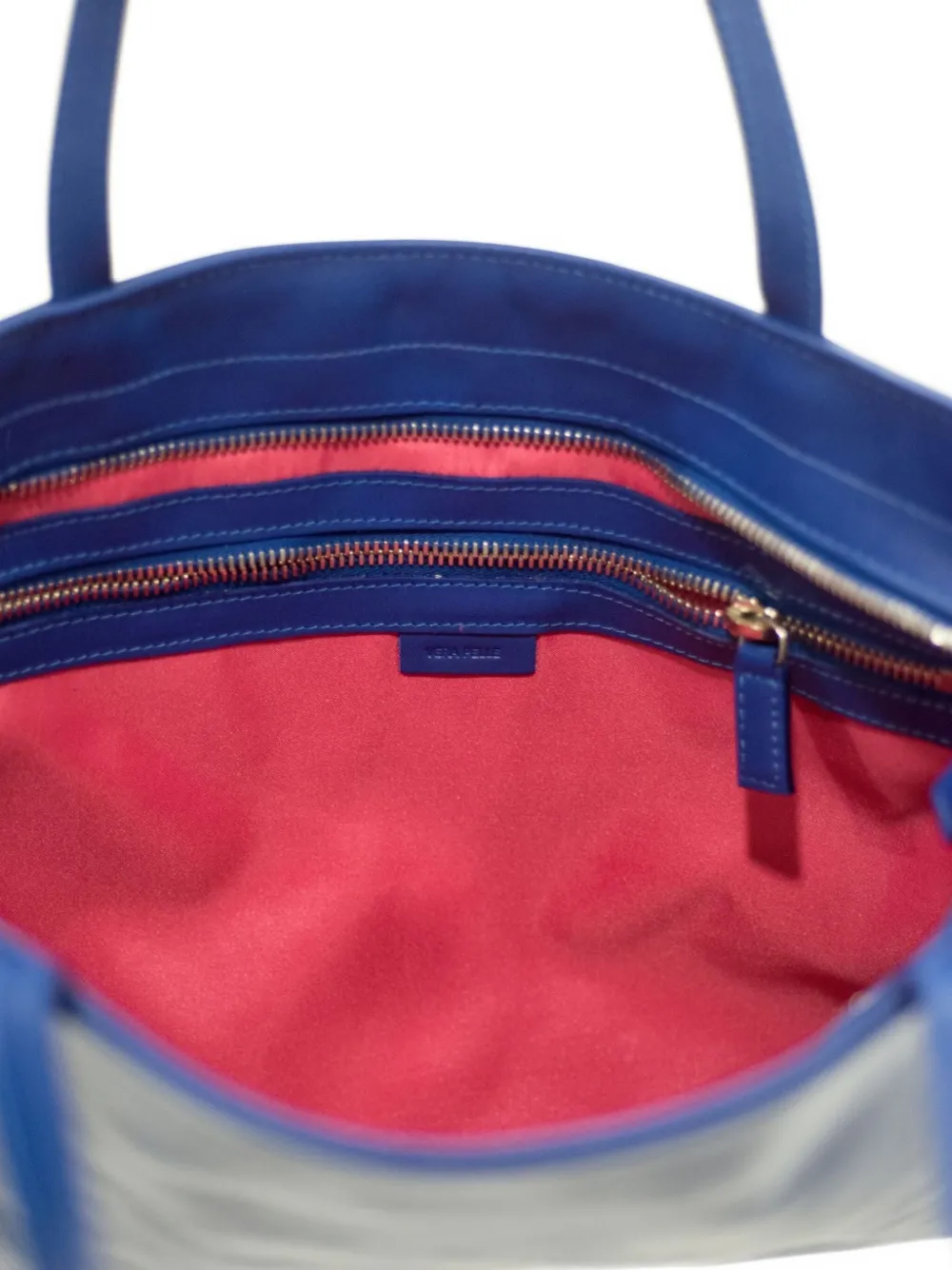 LA ROSE Shopper met merk Blauw