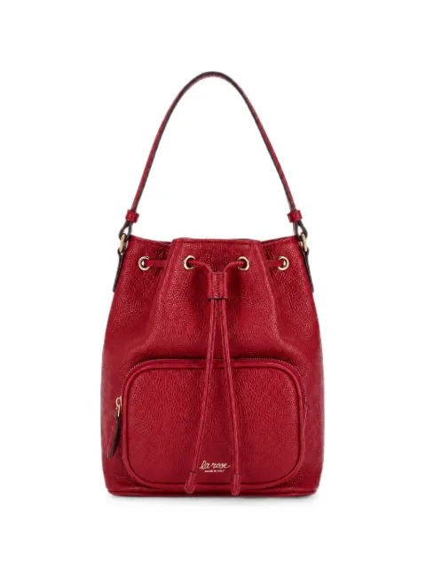 LA ROSE drawstring pocket bucket bag