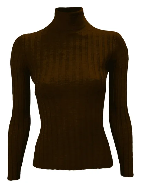 LA ROSE turtleneck ribbed sweater