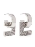 Elisabetta Franchi crystal-embellished hoop earrings - Silver
