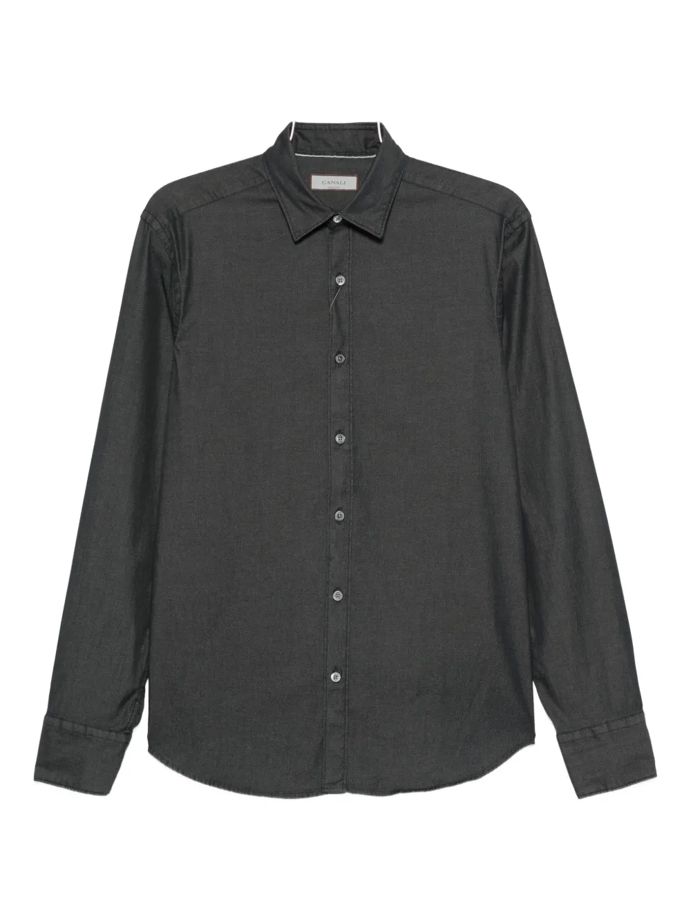 Canali Long-sleeve Button-fastening Shirt In Gray