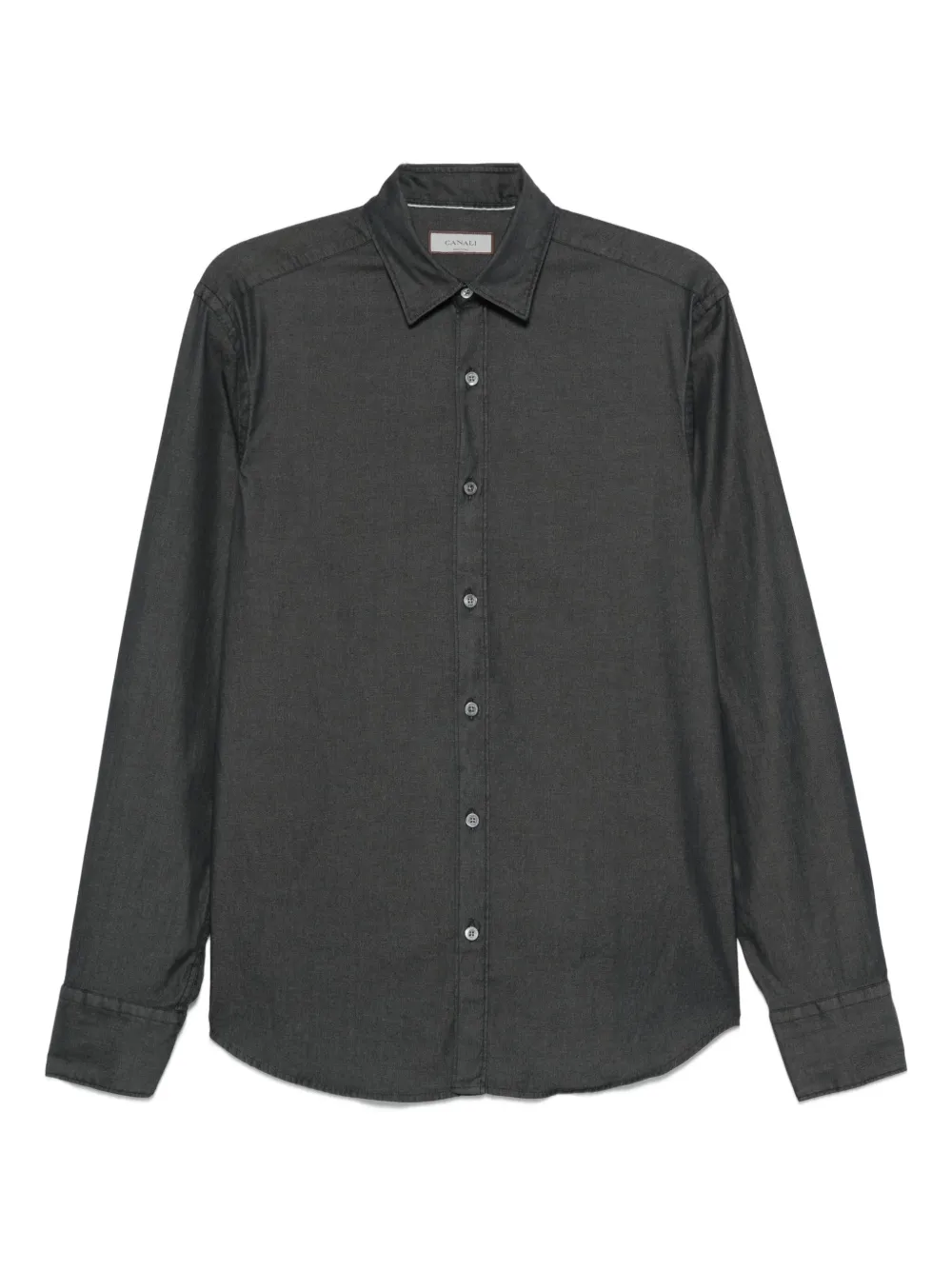 Canali Overhemd met knoopsluiting Grijs