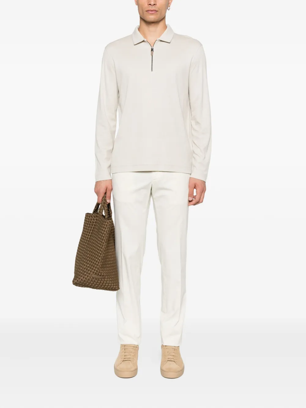 Canali Polotrui met rits - Beige