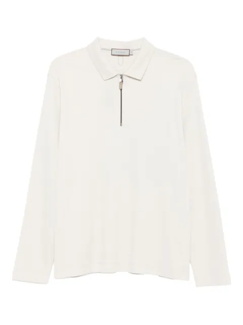 Canali zip-neck polo sweater