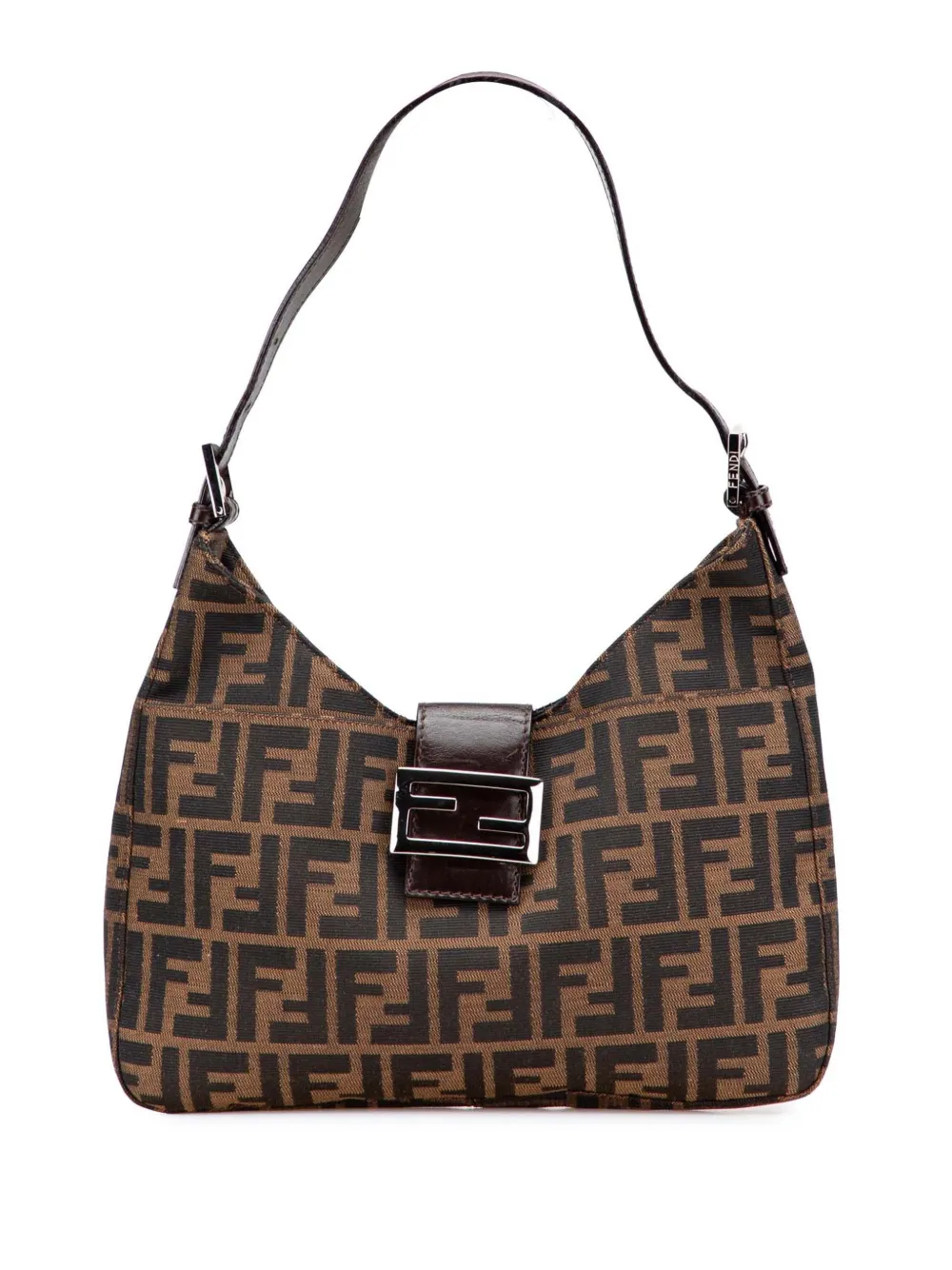 Fendi Pre-Owned 20th Century ズッカ キャンバス ショルダーバッグ - ブラウン Fendi Pre-Owned 20th Century ズッカ キャンバス ショルダーバッグ - ブラウン