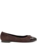 Tory Burch cap-toe suede ballet flats - Brown