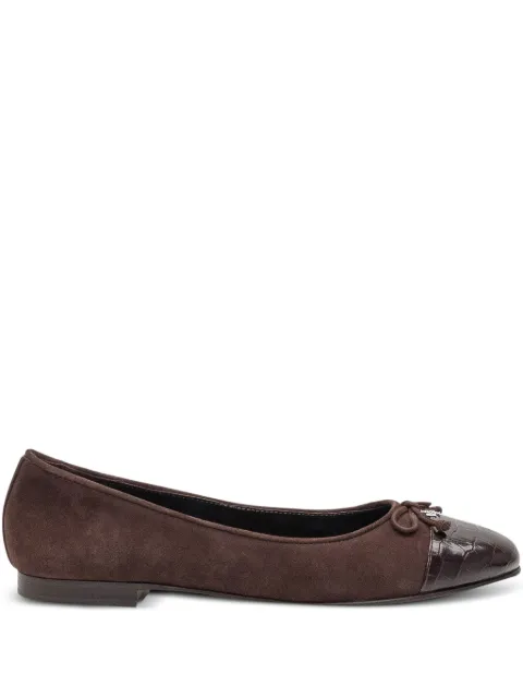 Tory Burch Wildleder-Ballerinas mit angeschnittener Kappe