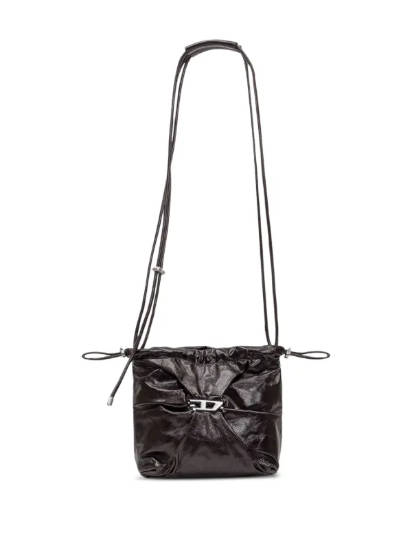 【DIESEL】Scrunch-D Bucket Women's Scrunch-D-Bucket bag in shiny wrinkled leather