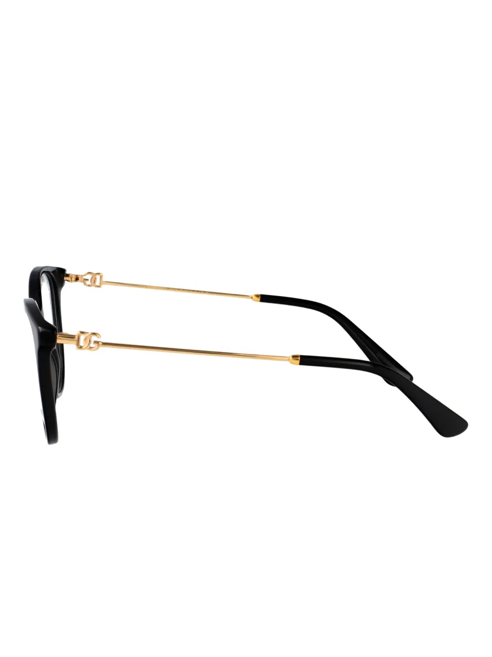 Dolce & Gabbana Eyewear round-frame clear-lens glasses Zwart