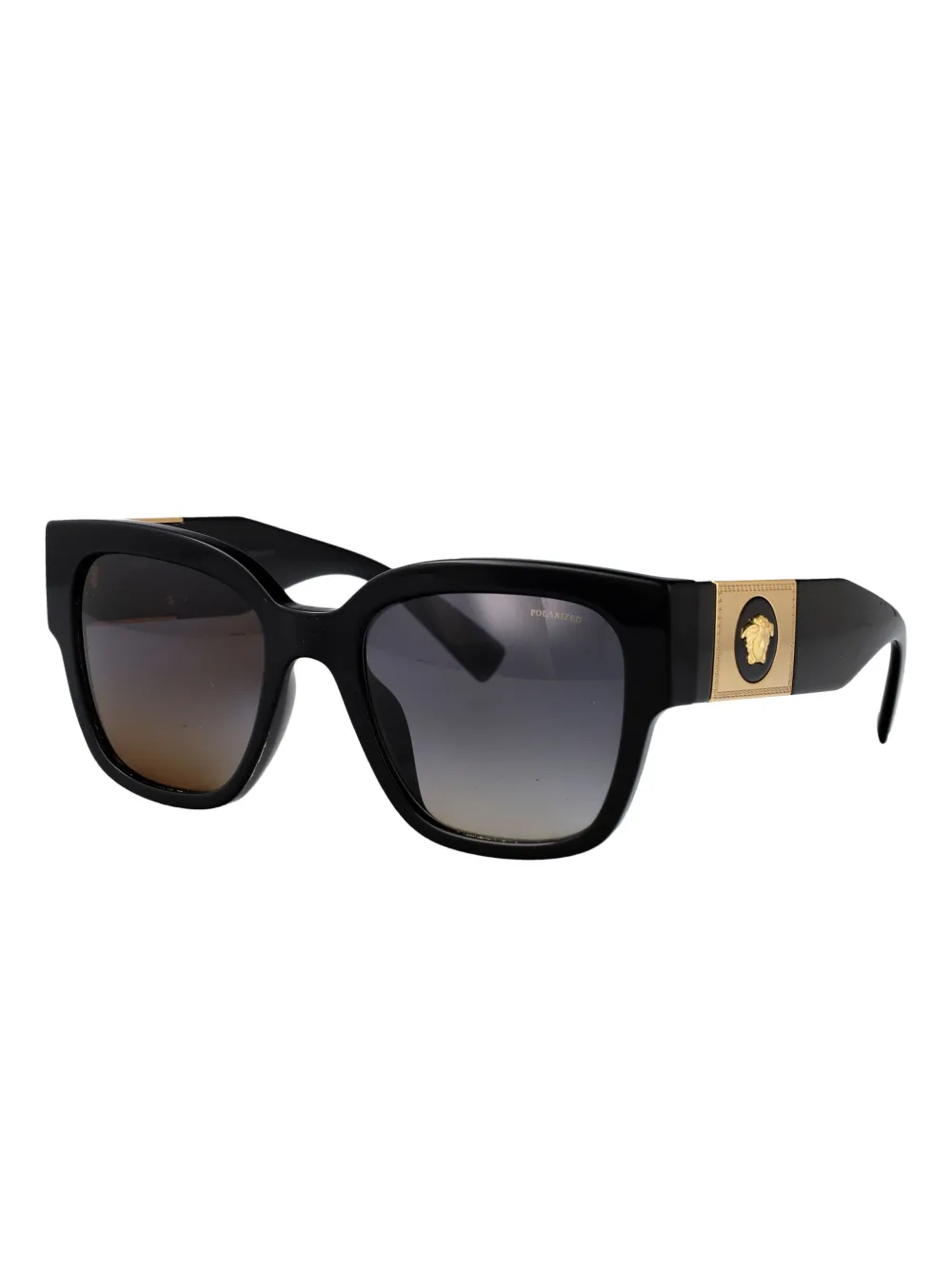 Versace Eyewear medusa head-detail square-frame sunglasses Zwart