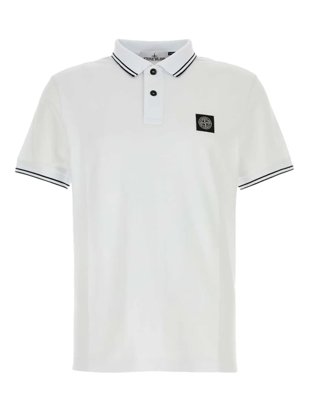 Stone Island tipped polo shirt Wit