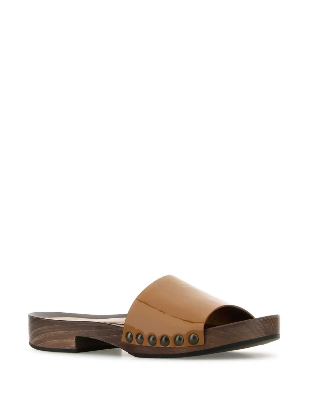 Miu Miu sandaler i lackat läder med nitar | Sandaler med klack | Image 2