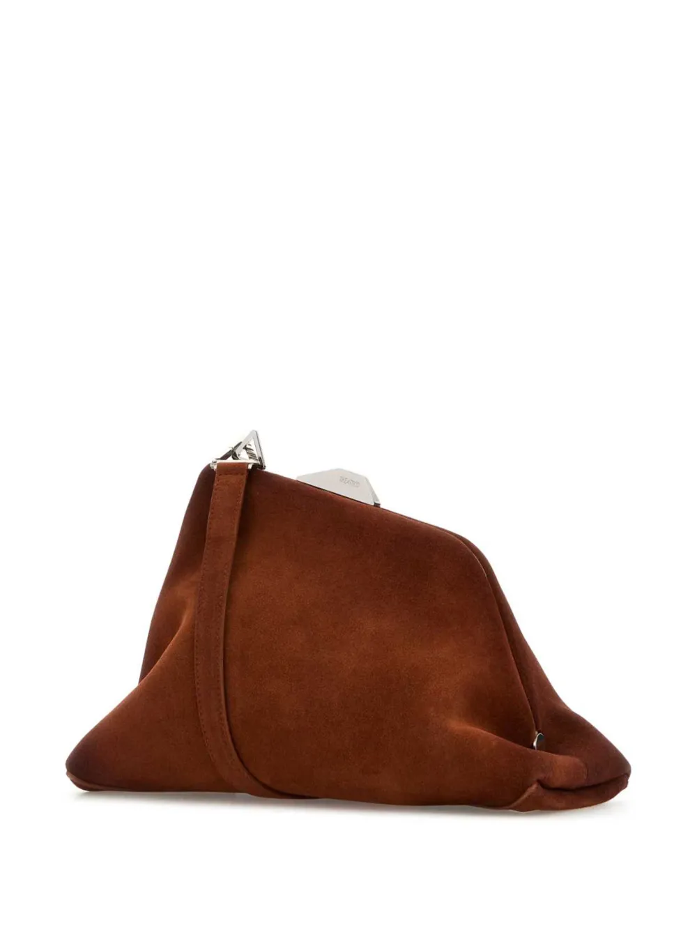 The Attico Day Off suede clutch bag Bruin