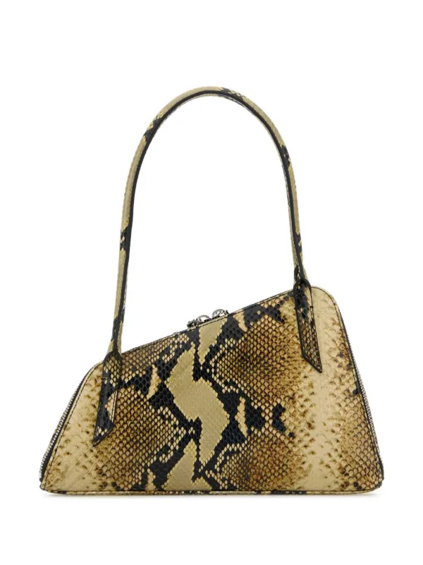 shoulder bags faux snakeskin tote bag The Attico Snakeskin Leather Shoulder Bag Neutrals FARFETCH PH