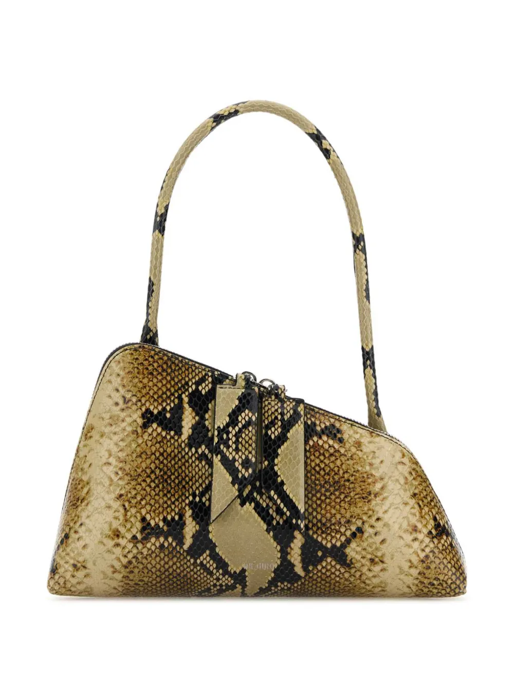 The Attico Schoudertas met slangenleer-effect Beige