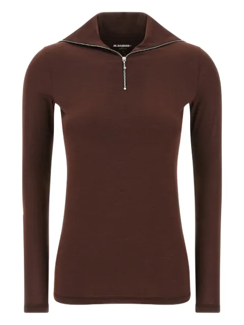 Jil Sander half-zip collar sweatshirt