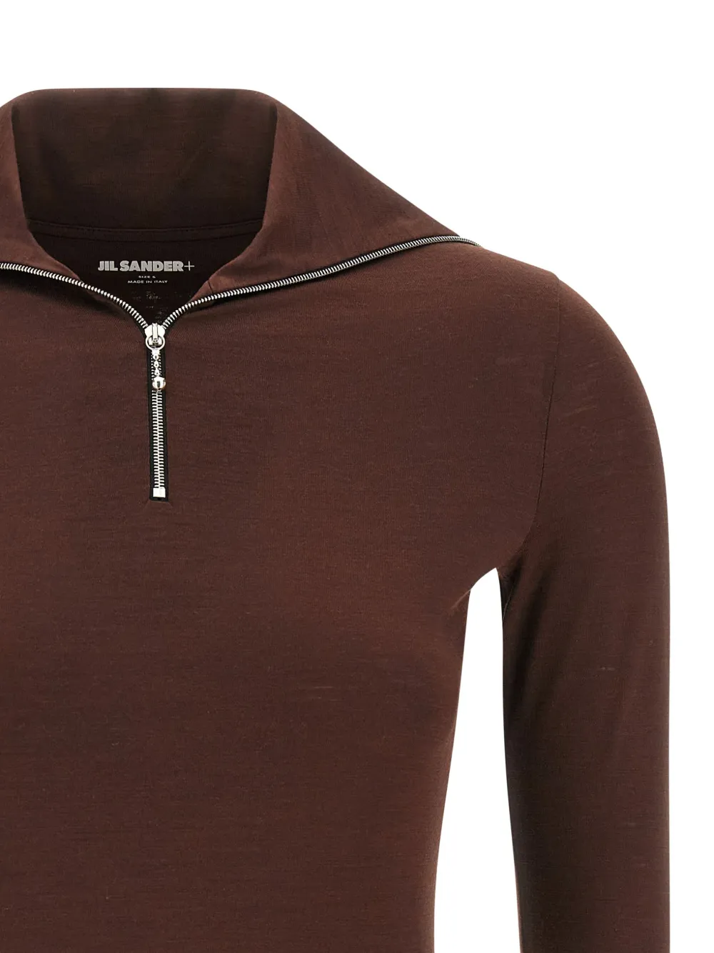 Jil Sander half-zip collar sweatshirt Rood
