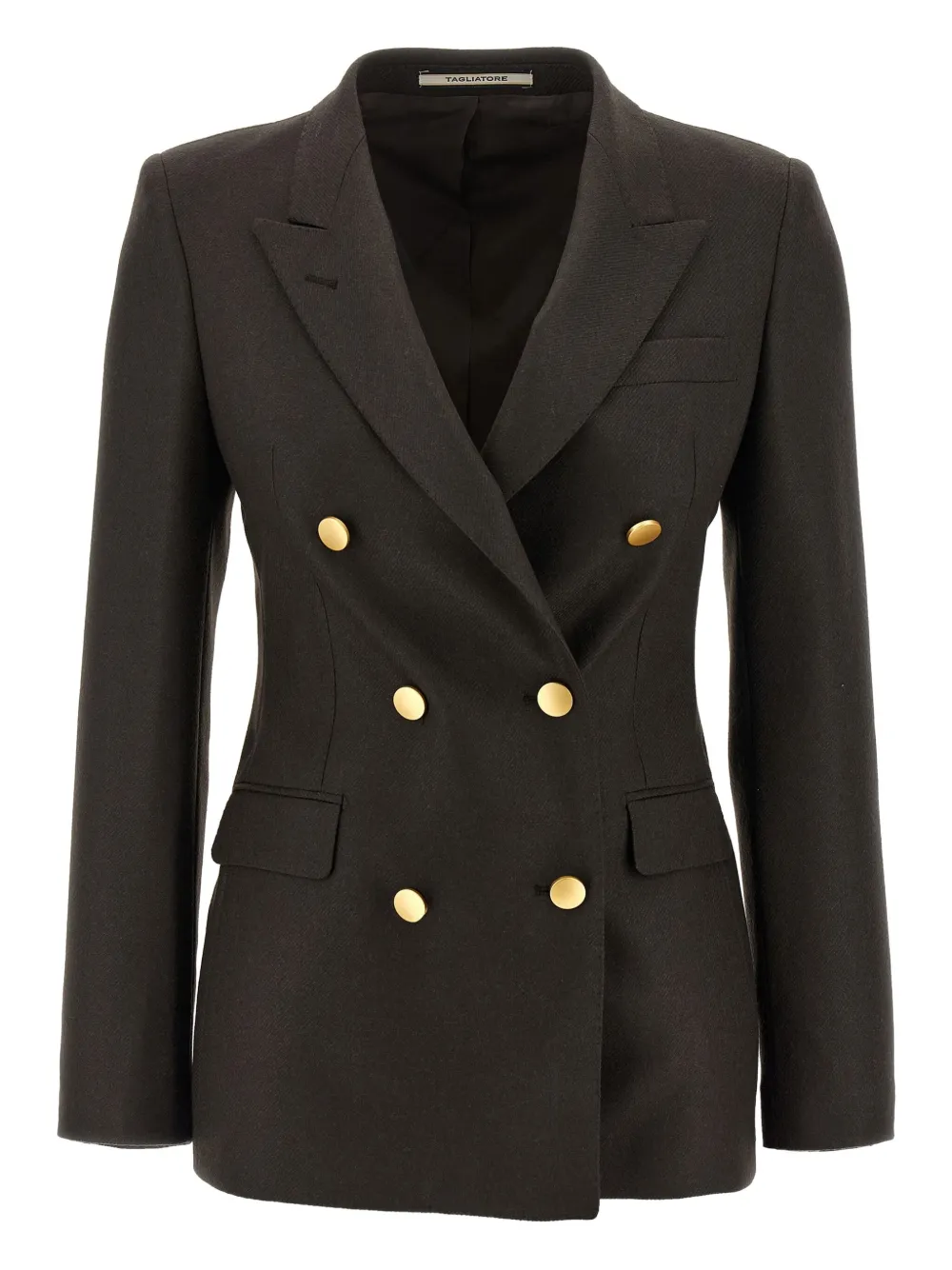 double-breasted peak lapel blazer