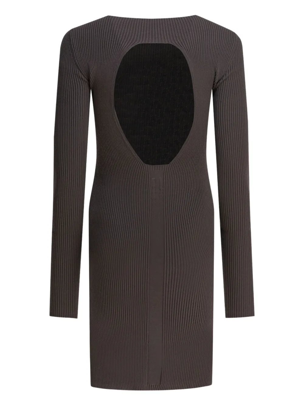 Rick Owens ribbed open-back midi dress Grijs